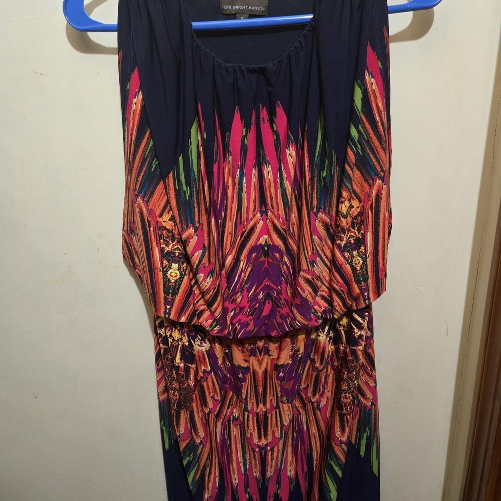 Fenn Wright Manson Black and Multicolor Maxi Dress